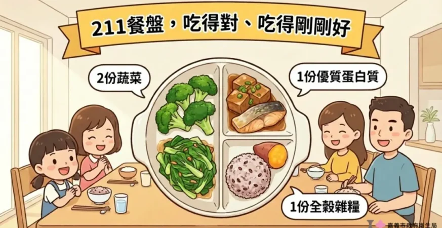 告別春節肥！嘉義市營養師傳授「211餐盤」口訣　穩定血糖、血脂不復胖